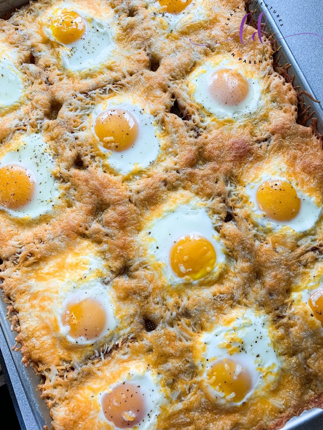 Delicious Sheet Pan Cheesy Baked Egg Toast