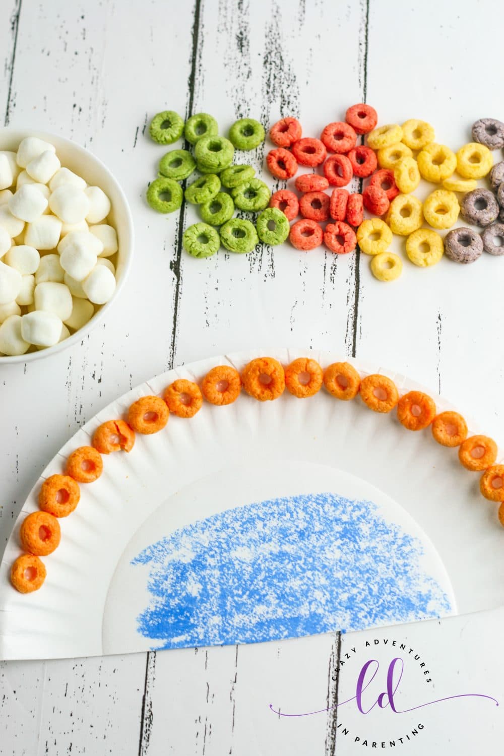 First Row of Cereal for Cereal Rainbow Craft