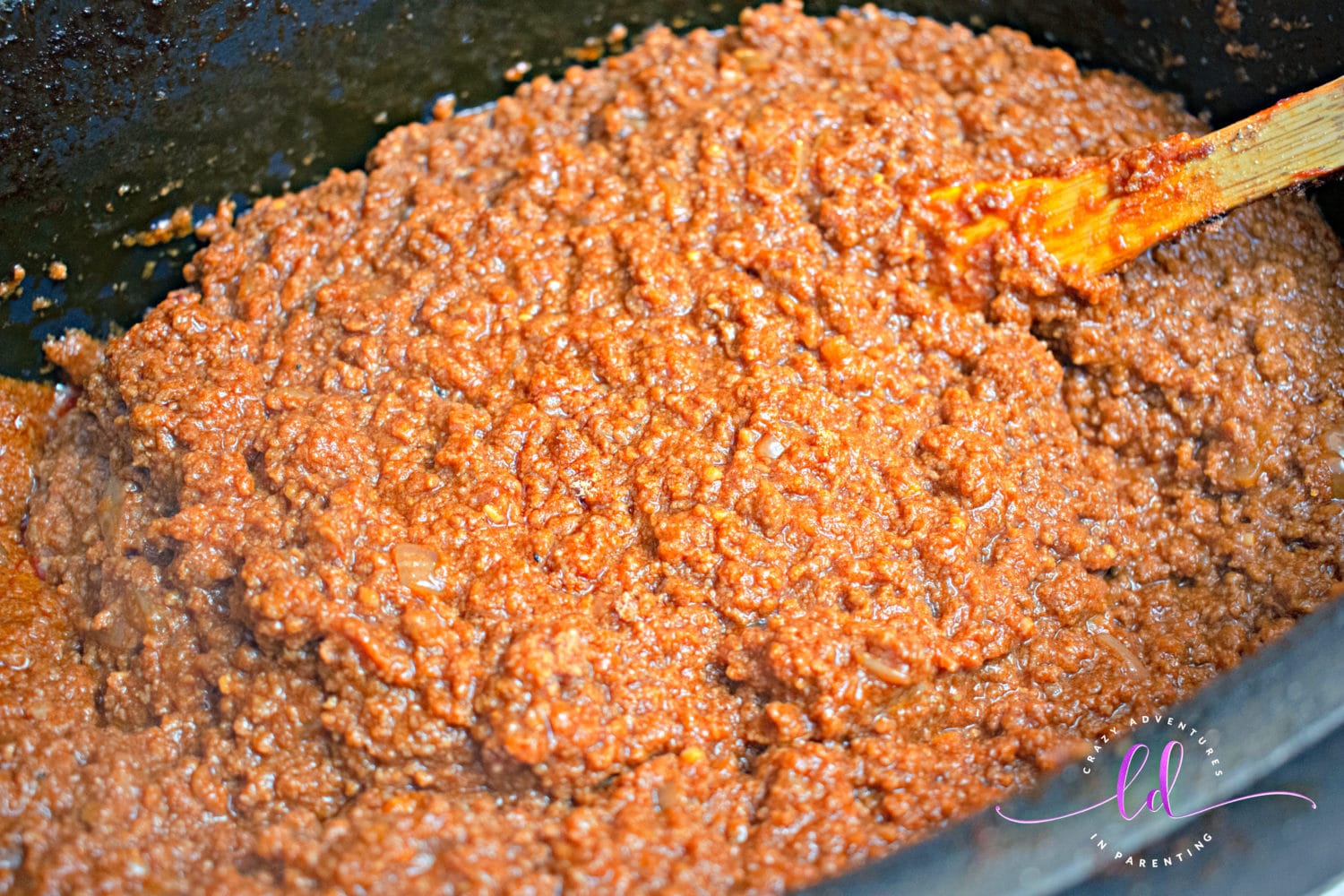 Stir final seasonings into Slow Cooker Sloppy Joes
