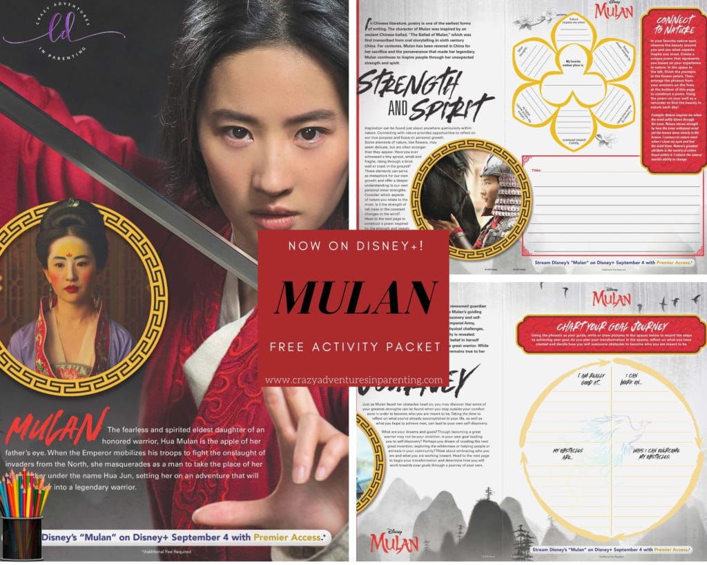 Free MULAN Activity Packet to Print